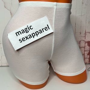 VS XXL SLEEP SHORTS SUPER SOFT PAJAMAS LINGERIE MODAL RIBBED WHITE